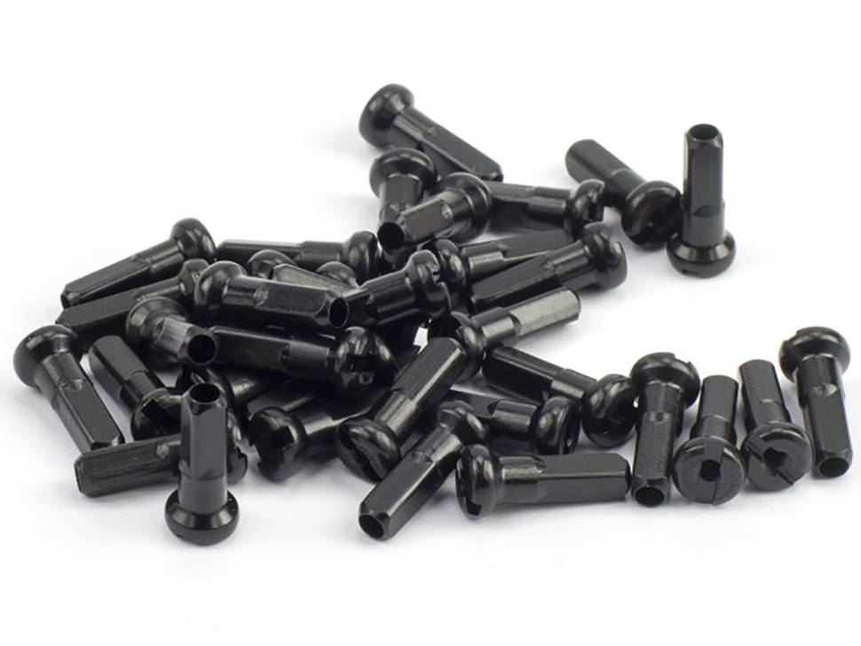 Ниппель для спиц велосипеда Alan 2/14 mm алюминий черный 36 шт