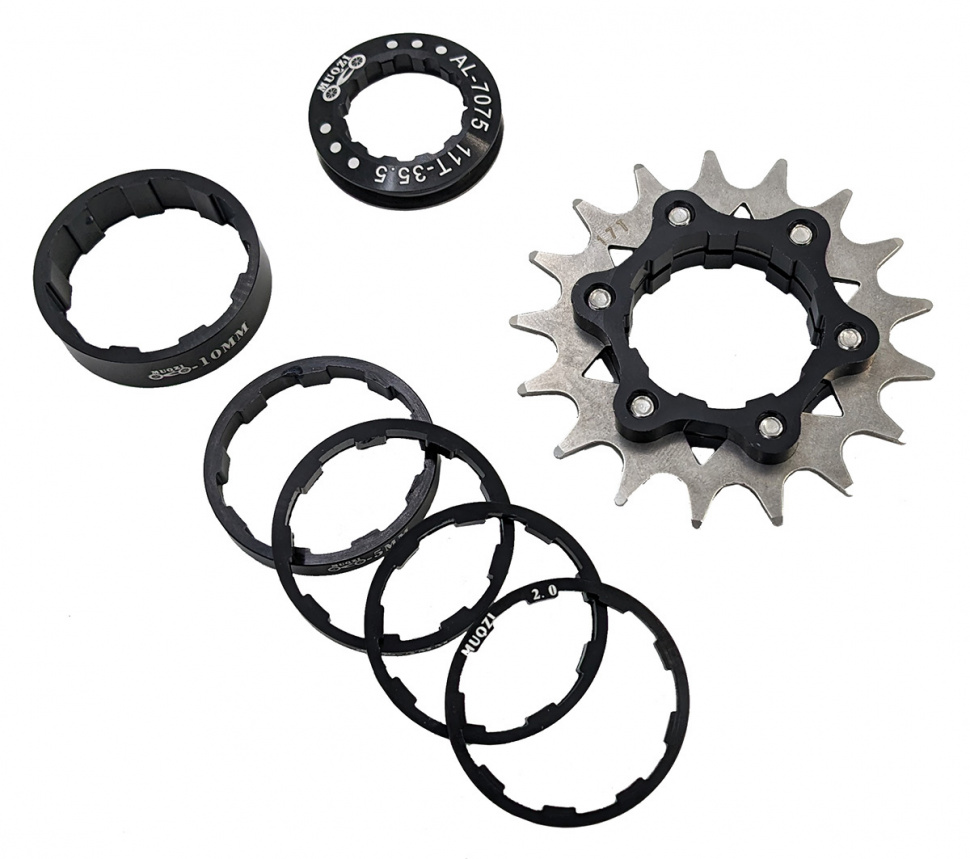 Набор Muqzi для SingleSpeed 14T Black (синглспид) купить в